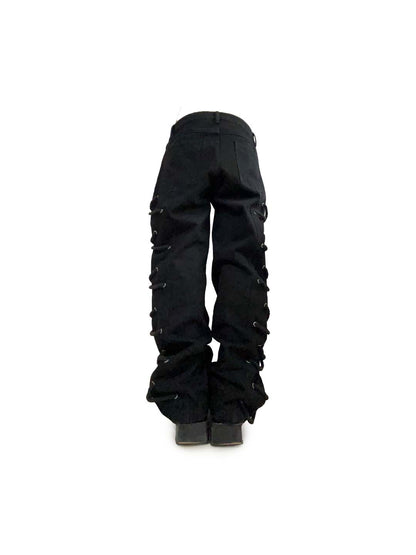 SIDE ROPE BAGGY DENIM