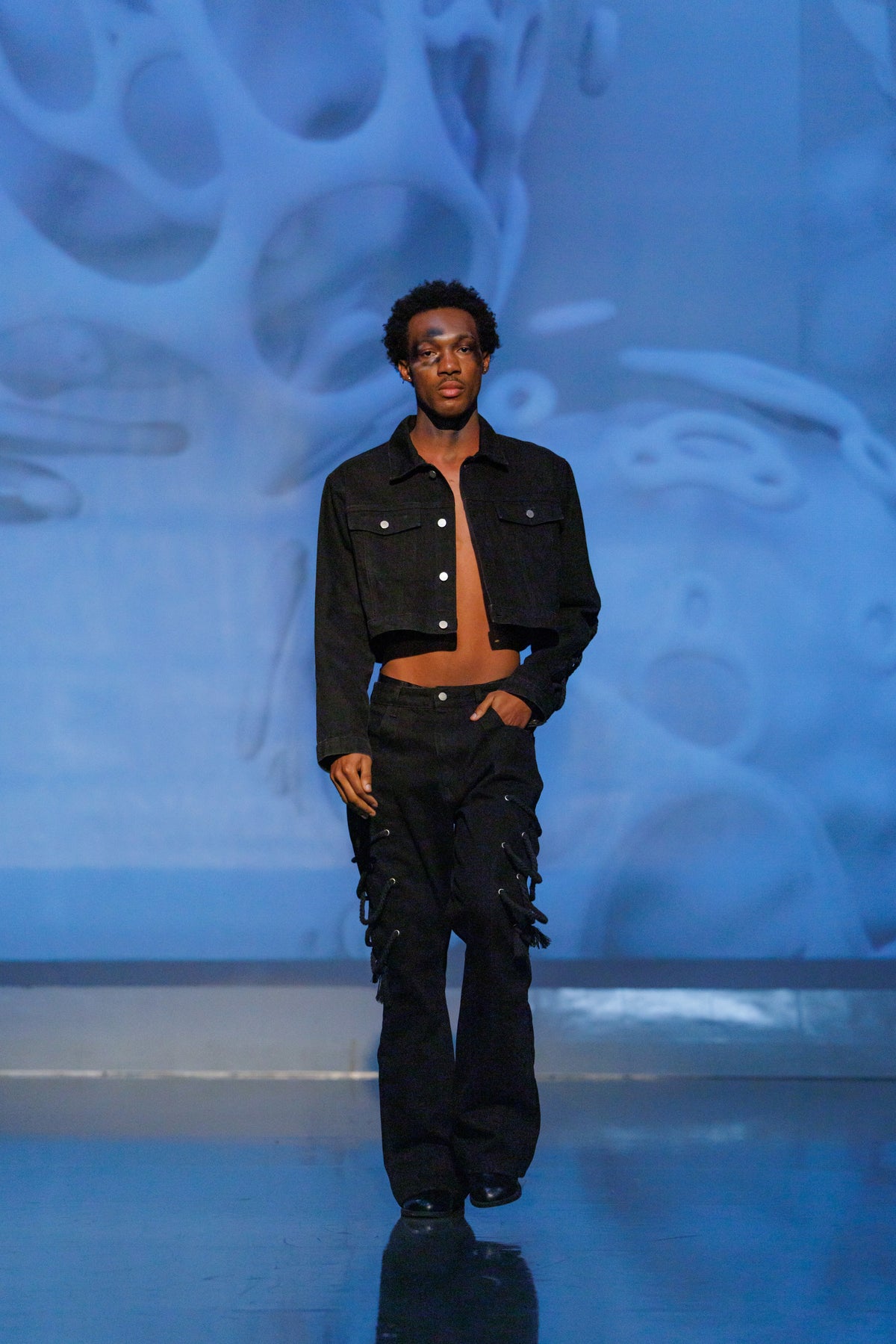 SIDE ROPE FLARE DENIM