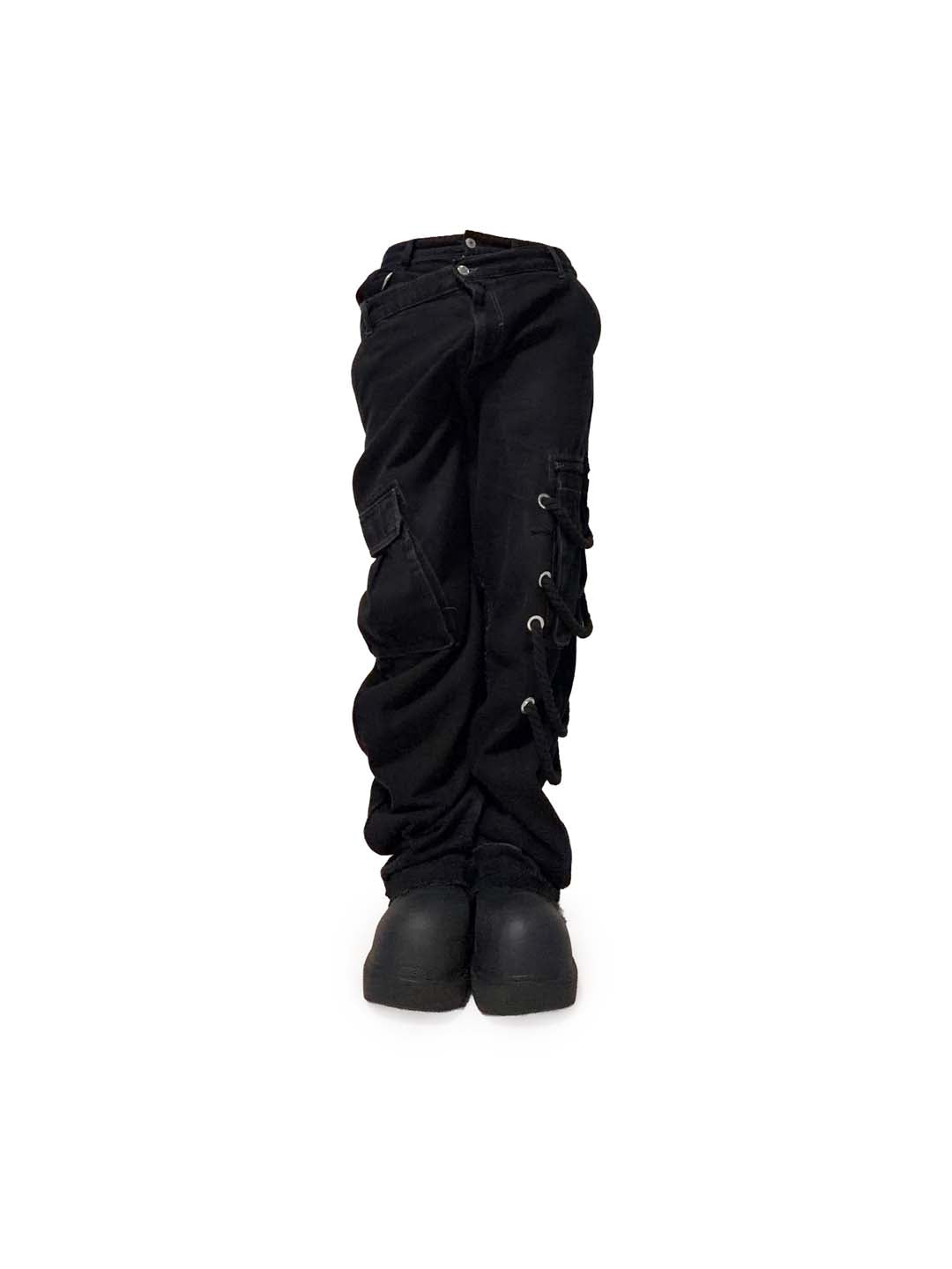 DRAPED DOUBLE DENIM