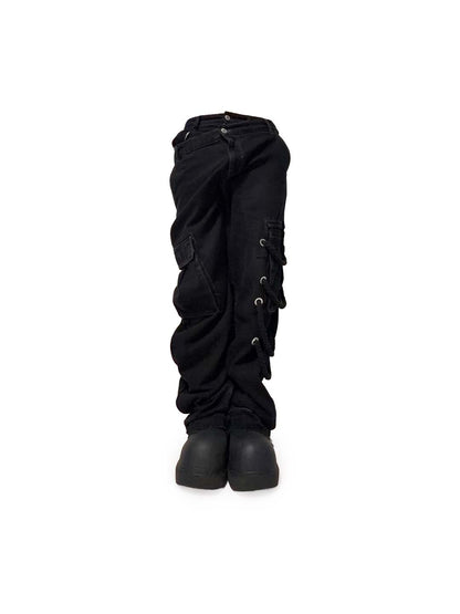 DRAPED DOUBLE DENIM