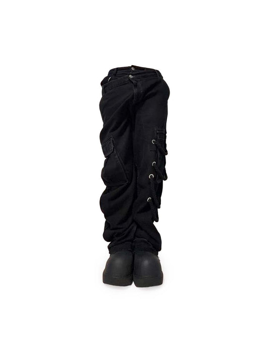 DRAPED DOUBLE DENIM
