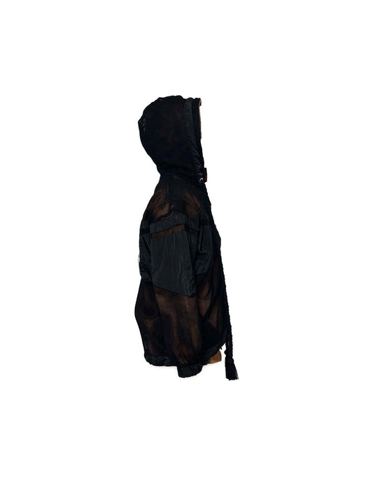 BIG ROPE MESH HOODIE