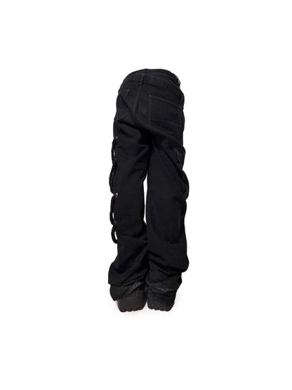 DRAPED DOUBLE DENIM
