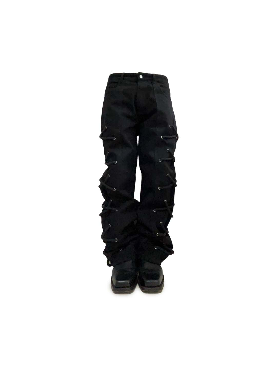 SIDE ROPE BAGGY DENIM