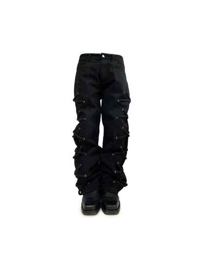 SIDE ROPE BAGGY DENIM