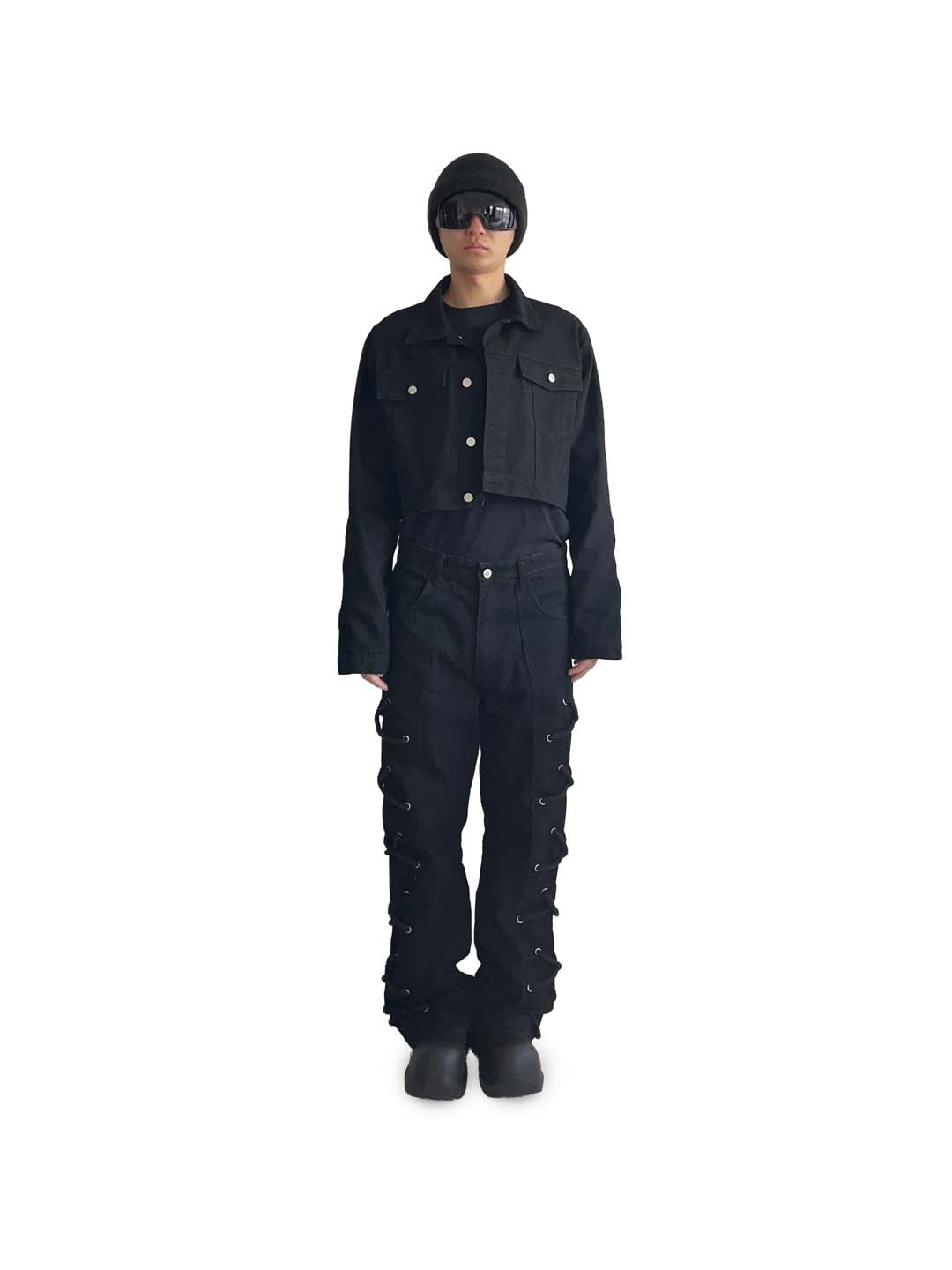 SIDE ROPE BAGGY DENIM