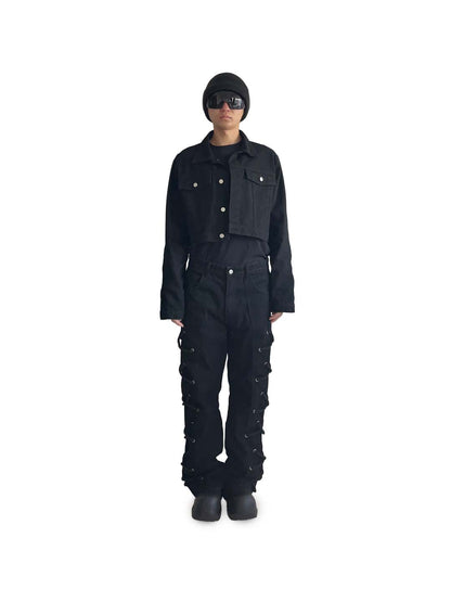 SIDE ROPE BAGGY DENIM