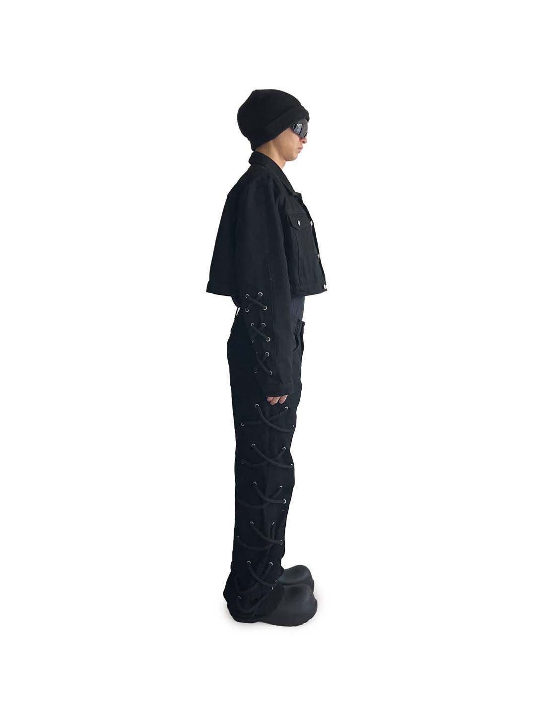SIDE ROPE BAGGY DENIM