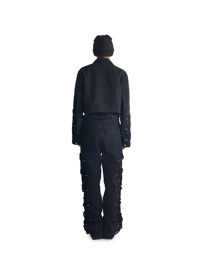 SIDE ROPE BAGGY DENIM