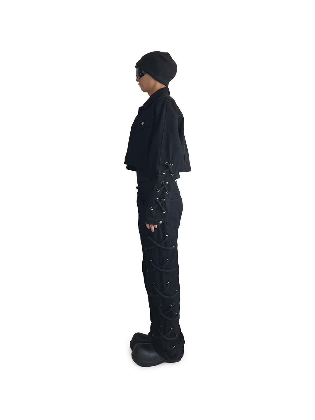 SIDE ROPE BAGGY DENIM