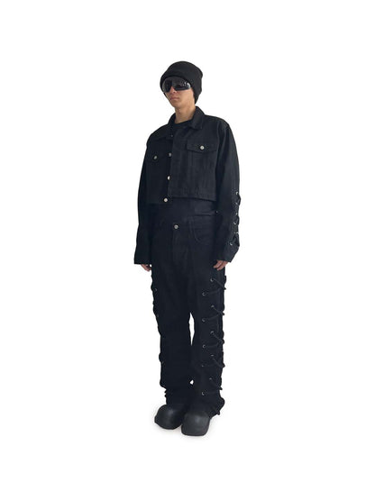 SIDE ROPE BAGGY DENIM