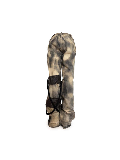 LEFT ONLY LEATHER ROPE DENIM