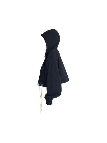 STRING BLACK HOODIE