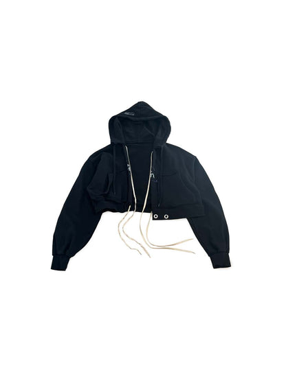 STRING BLACK HOODIE