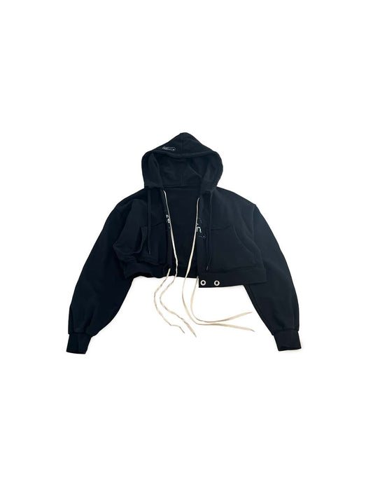 STRING BLACK HOODIE