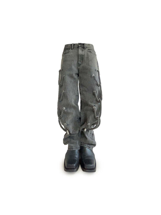 BIG ROPE BAGGY FLARE DENIM