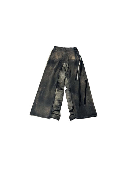 2 TYPE SHOELACES DENIM