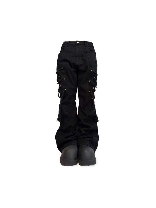 SIDE ROPE FLARE DENIM